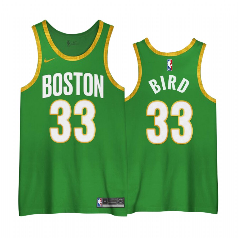 Men's Boston Celtics Larry Bird #33 City Edition 3.0 2020-21 Jersey 2401OHWQ